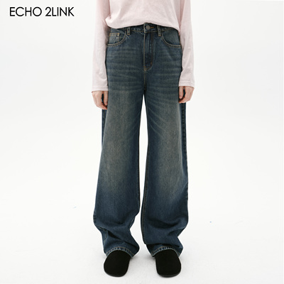 少量特价｜2LINKS 中腰镰刀 利落廓形 复古做旧水洗 极简牛仔长裤