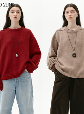 2LINKS｜厚实不压身 100%超细绵羊毛 氛围感 小众设计感 毛衣上衣