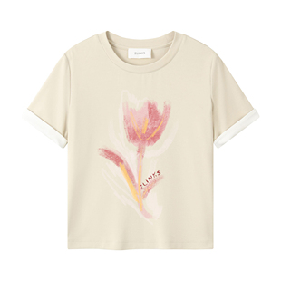 2LINKS｜原创郁金香印花短袖 百搭短袖显瘦上衣