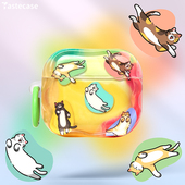 1耳机保护套挂孔无线蓝牙耳机创意耳机壳 二代4 Tastecase慵懒小猫可爱耳机套适用苹果AirPodsPro第三代