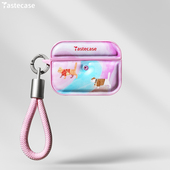 2耳机壳 Tastecase穿衣服 猫耳机套适用苹果AirPodsPro三代磁吸耳机保护套原创可爱粉色猫咪蓝牙AirPods4