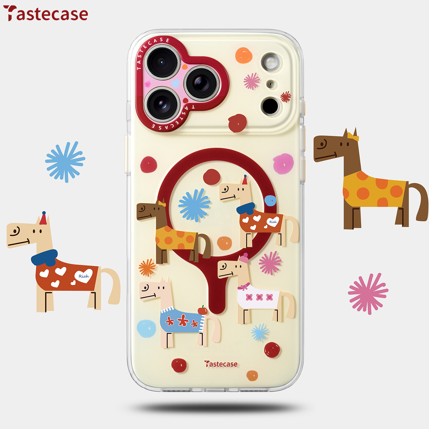 Tastecase穿衣服的小马磁吸手机壳适用苹果iPhone17ProMax/16Pro全包相机按键保护壳新款原创可爱卡通防摔套