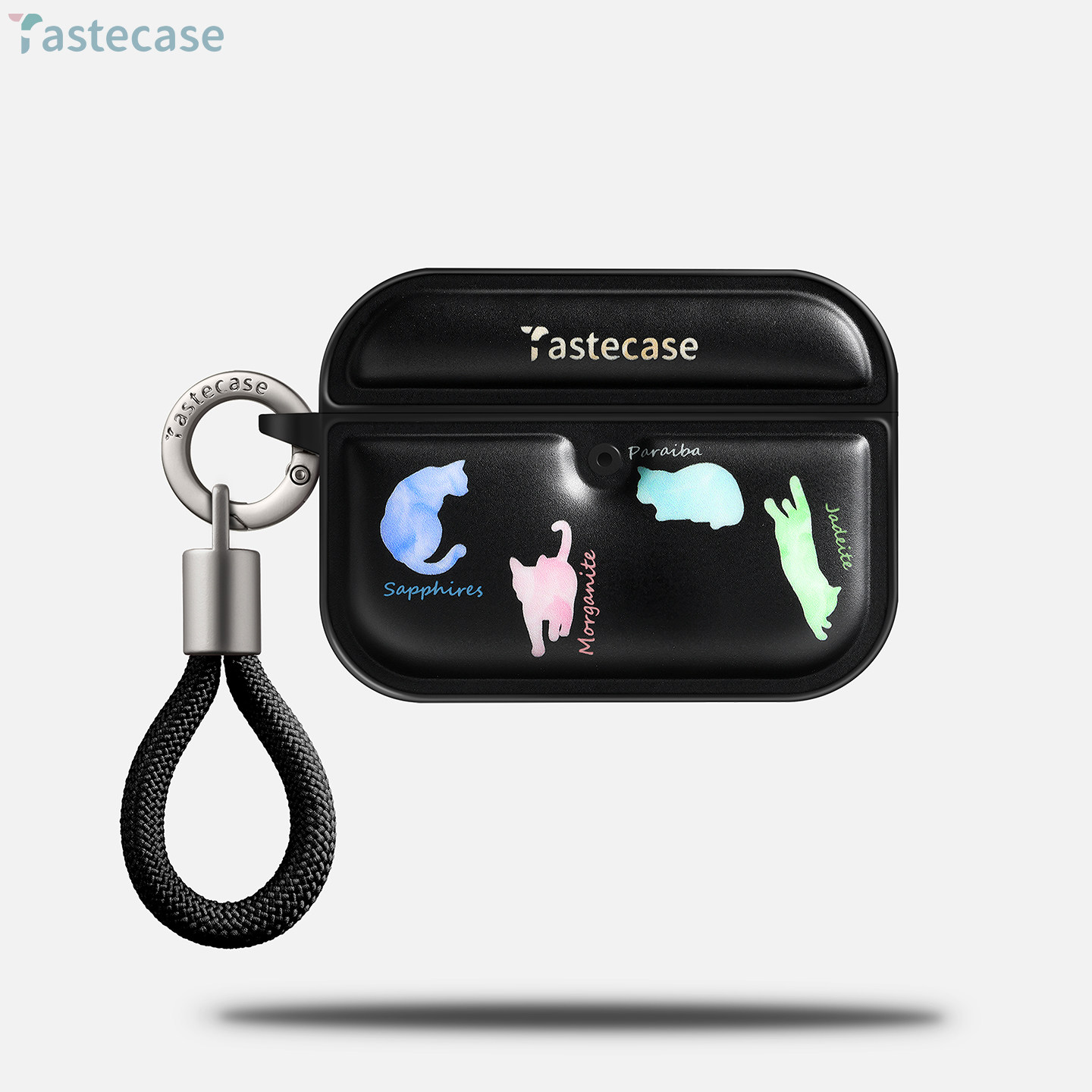 Tastecase黑色宝石猫咪耳机套适用苹果AirPodsPro三代磁吸耳机保护套原创高级感蓝牙AirPods4/3/2可爱耳机壳