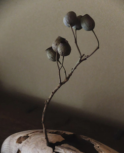 久伴日式 饰摆件 侘寂中古风天然干花真花干树枝插花家居房间客厅装