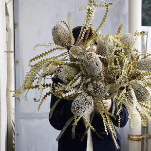 久伴侘寂法式 饰摆件高级感中古 天然真花干花永生花花束客厅桌面装