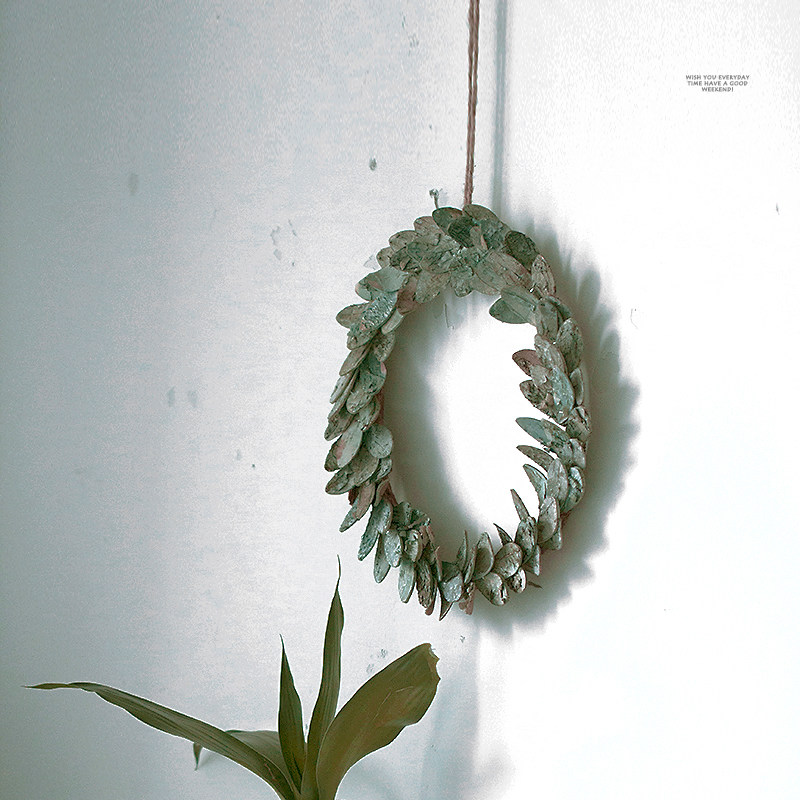 久伴文艺复古家居客厅墙面树皮