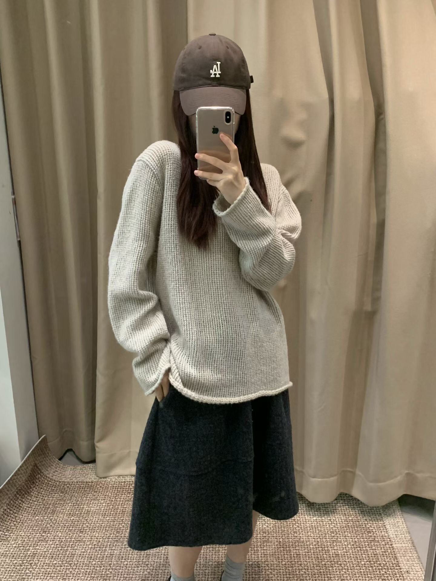 早秋温柔慵懒风薄款针织衫女纯色外套宽松显瘦套头毛衣松弛感上衣