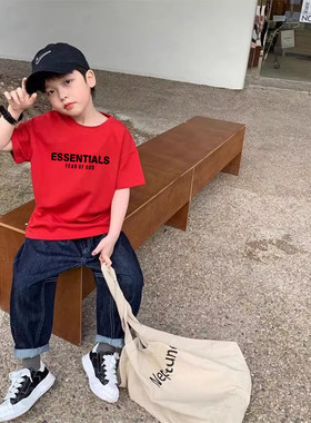 essentials童装ESS儿童短袖t恤FOG男童女童体恤潮牌休闲纯棉夏季