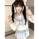 森屿星愿JK制服女日系学院风可爱甜美水手服短袖 刺绣裙套装
