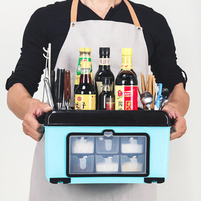 厨房置物架调料盒免打孔套装沥水