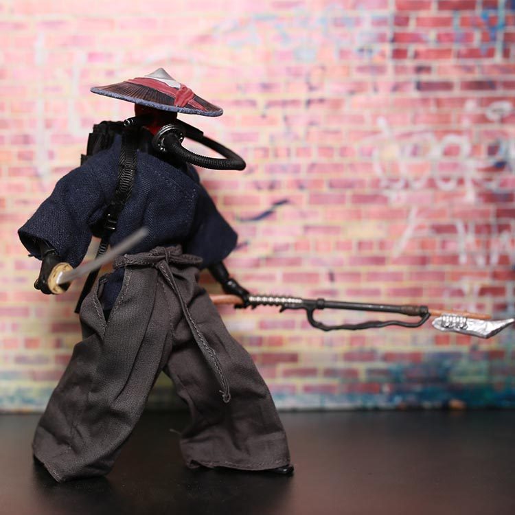 正版原创设计赛博朋克日本武士忍者6寸布衣可动人偶手办模型