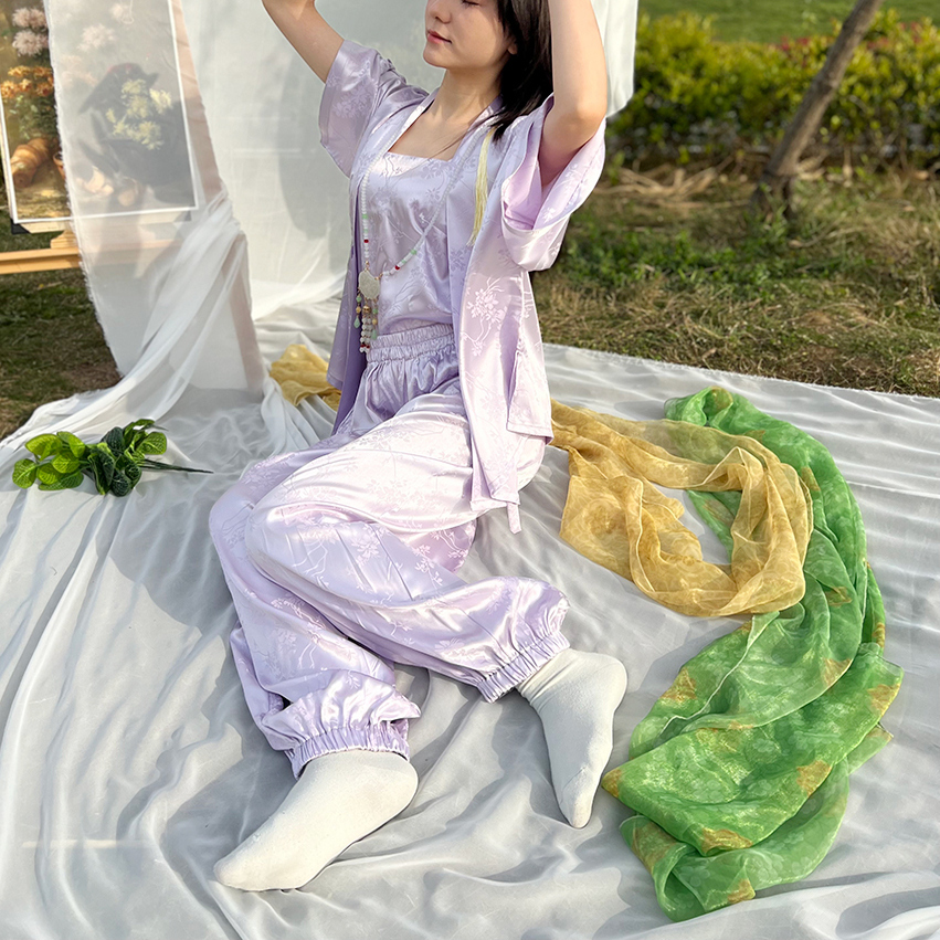 2025年新款汉服睡衣套装打底裤束脚阔腿裤居家睡衣