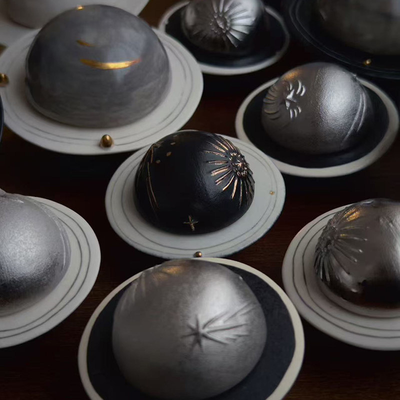 Hi Lovely.设计师款复古烟花款星球装饰陶瓷首饰盒摆件