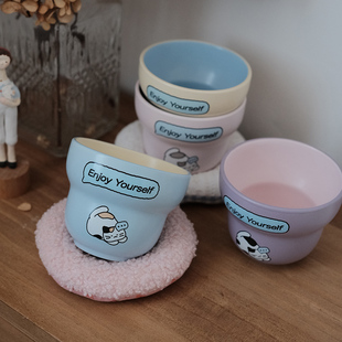 Lovely.酸糖小猫双色陶瓷釉下彩日用手握咖啡杯拉花拿铁杯