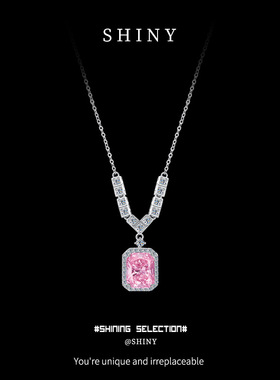 闪亮银饰s925纯银方糖轻奢风2025高级感项链小众百搭时尚颈链爆款