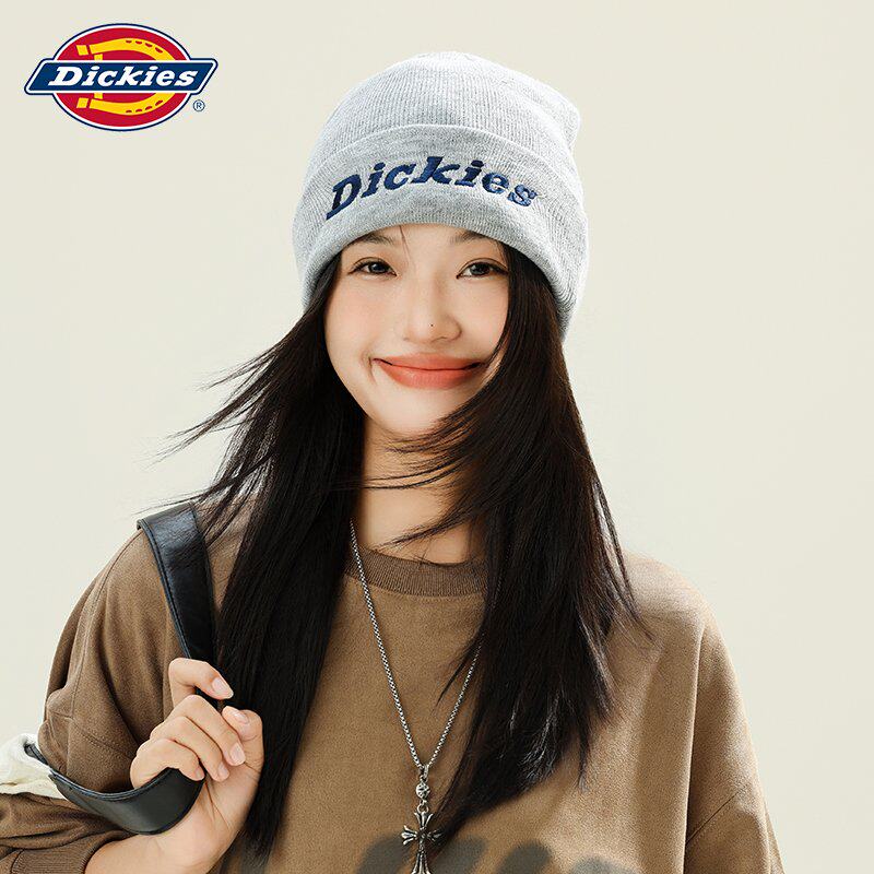 Dickies针织冷帽男女款刺绣 logo毛线帽休闲百搭堆堆帽显脸小帽子