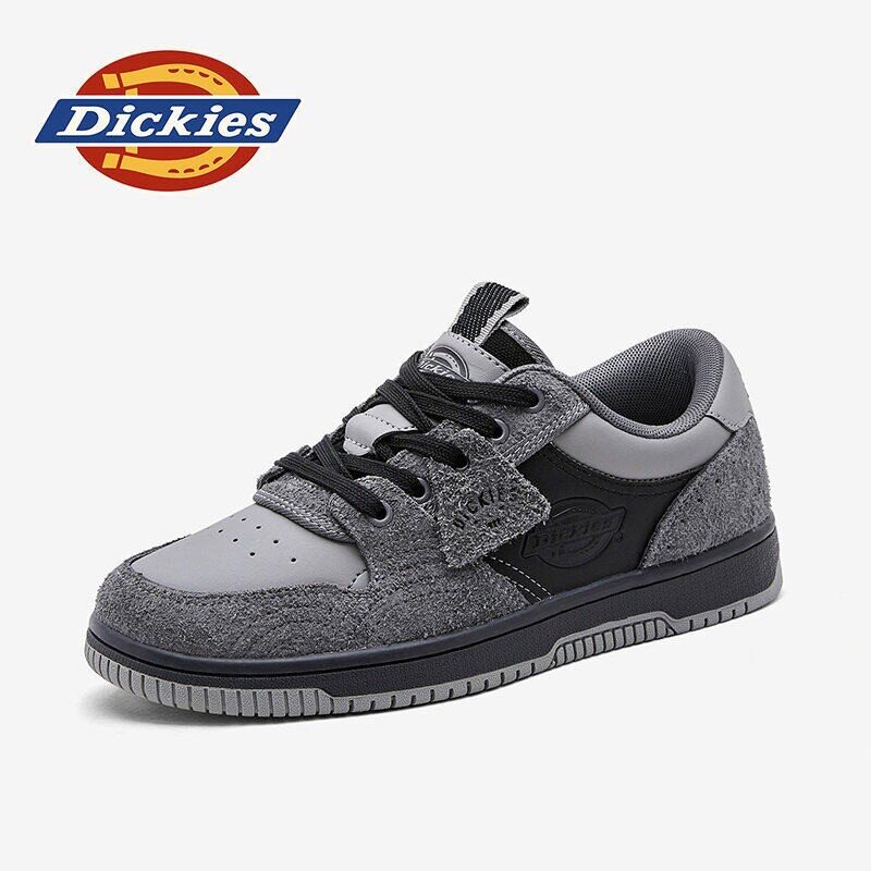 Dickies灰黑拼色增高厚底板鞋