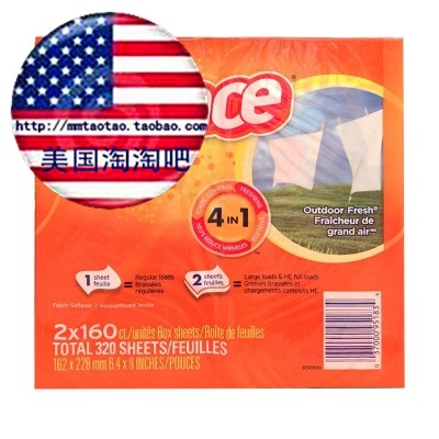 冲钻美国Bounce邦氏四合一婴儿柔软顺纸香衣纸持久留香烘干用320