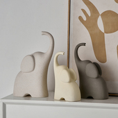 陶瓷大象摆件客厅电视柜酒柜餐边柜玄关装 饰乔迁新居礼物