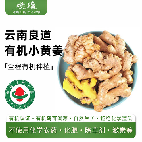 良道有机小黄姜云南高原云小姜新鲜老姜生姜老姜孕妇食用生姜