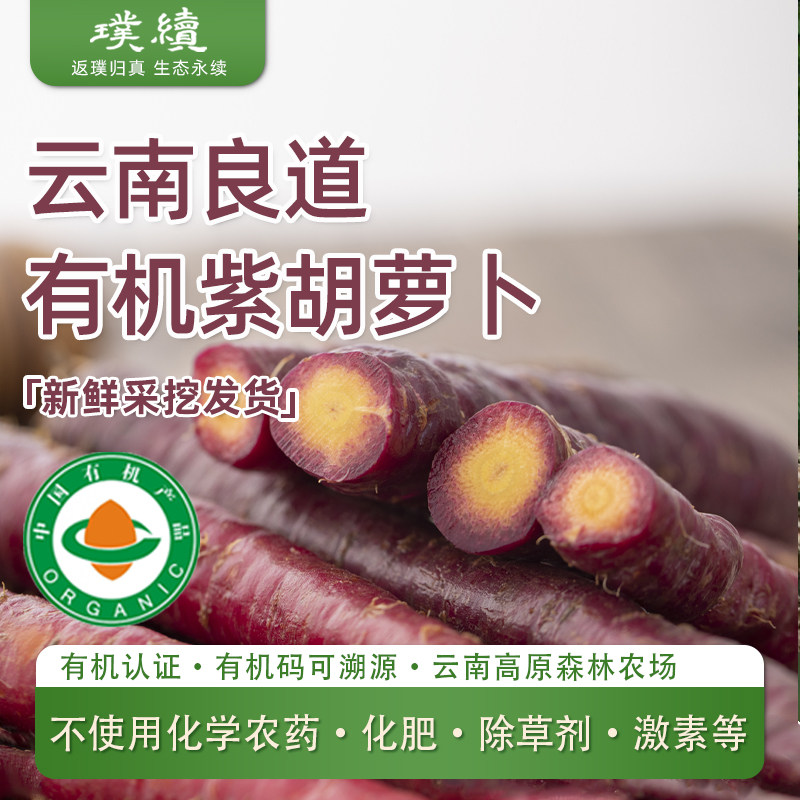云南有机紫胡萝卜3斤新鲜现挖带土脆爽清甜拇指沙拉小孩孕妇生吃,水产肉类/新鲜蔬果/熟食,萝卜/胡萝卜,淘宝优惠券,粉丝福利购,淘宝优惠卷