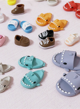 鲨鱼拖鞋娃娃鞋子6分8分12分BJD GSC OB22小布ob11金丝熊仓鼠茉莉