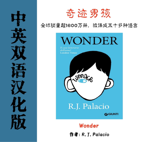 Wonder 奇迹男孩电子参考资料 青少年校园励志成长儿童课外文学