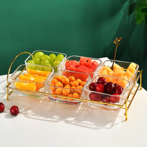 四分隔甜品零食水果盘分格餐盘