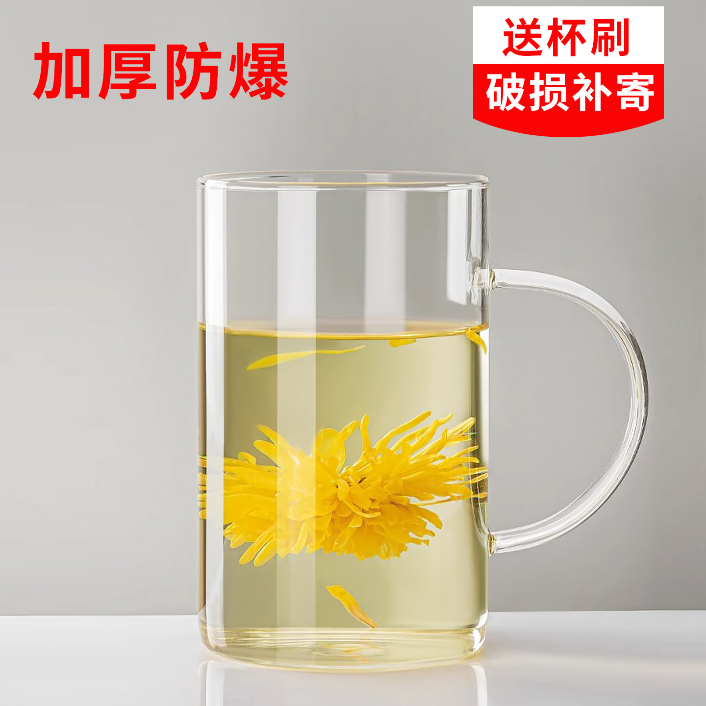 高硼硅玻璃杯大容量1000ml喝水杯图片