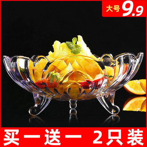 玻璃轻奢风客厅家用水果盘糖果盆