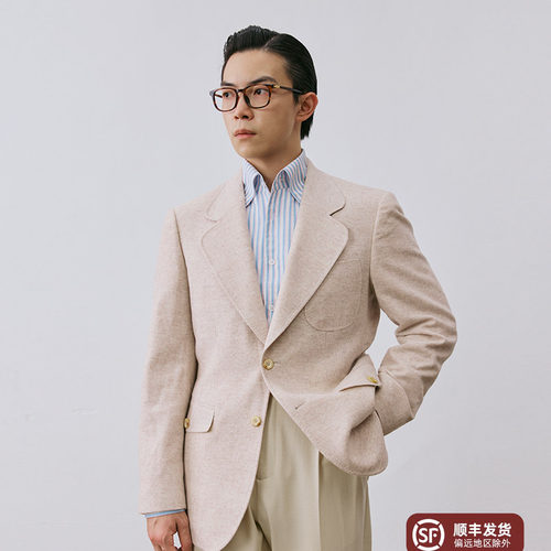 平圆方中55%羊毛未闻花名西服