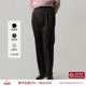 商务休闲西装 裤 平圆方中通勤直筒裤 意式 多重线条高腰西裤 男