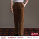 子高级感复古秋冬长裤 平圆方中高腰加厚直筒裤 灯芯绒休闲裤