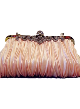 小包包迷你热销简洁晚宴包手拿包褶皱优雅手提包礼服包伴娘包提包