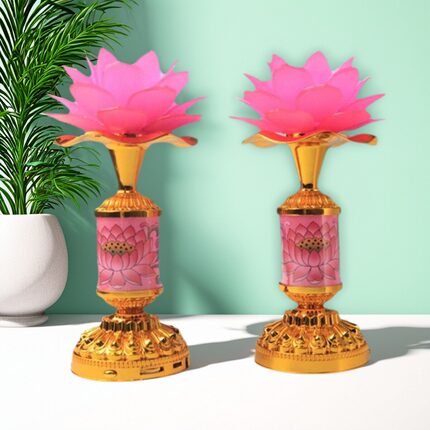 七彩莲花灯菩萨供灯佛堂供奉长明灯led插电电池供佛灯新款佛前灯