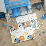 Детский складной нетоксичный игровой коврик для ползания для домашнего использования для гостиной без запаха, ковер из пены, увеличенная толщина