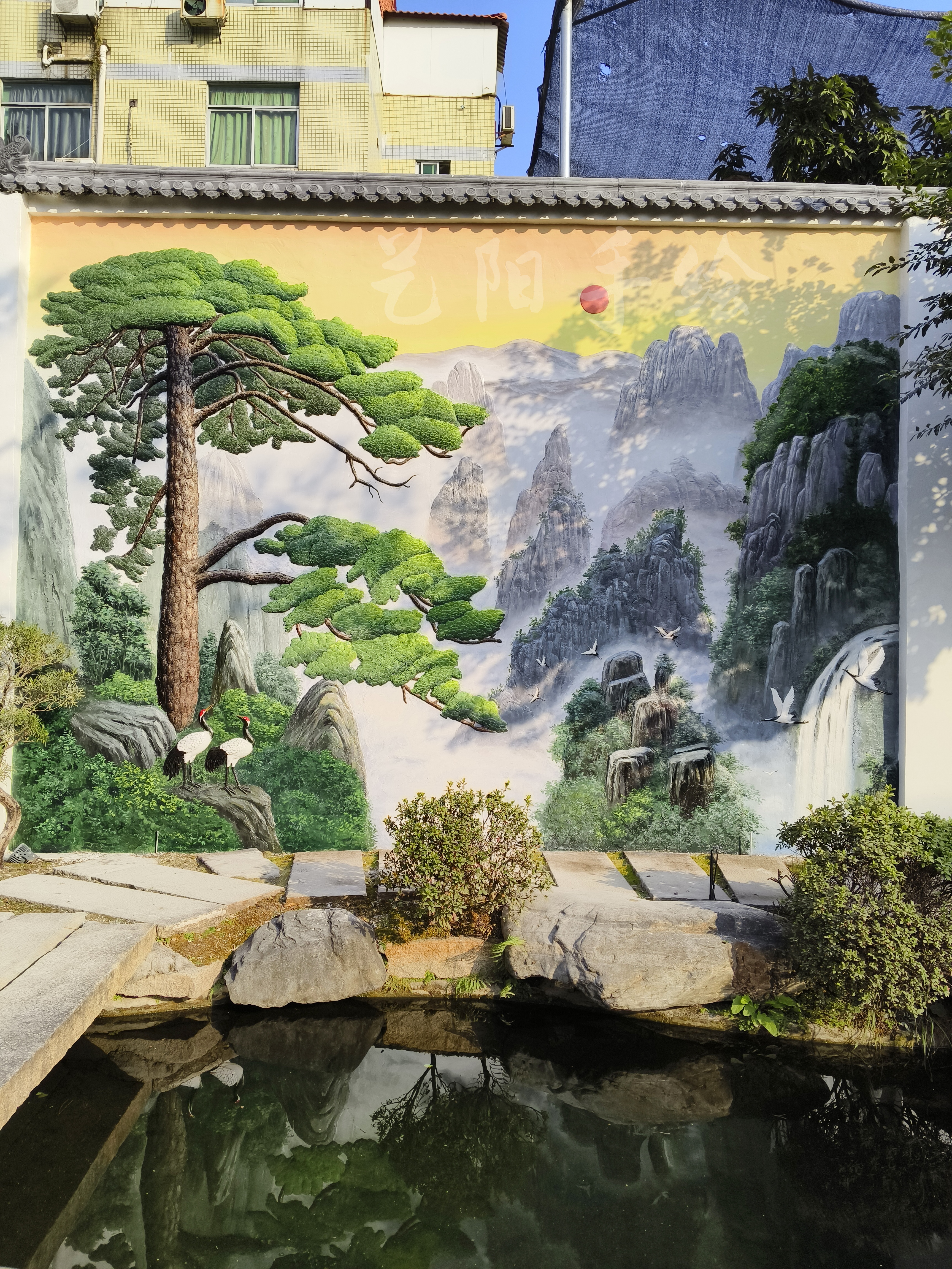 浮雕壁画定制室内外手绘墙画画装修挂画背景墙酒店别墅装饰画墙绘图片