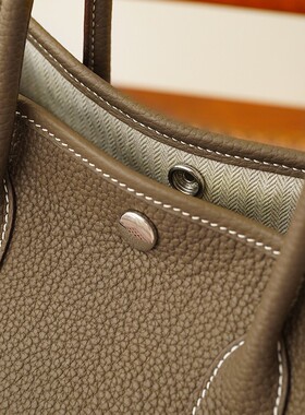 Negonda牛皮蜡线手缝Garden party手工中古mini手提花园包迷你