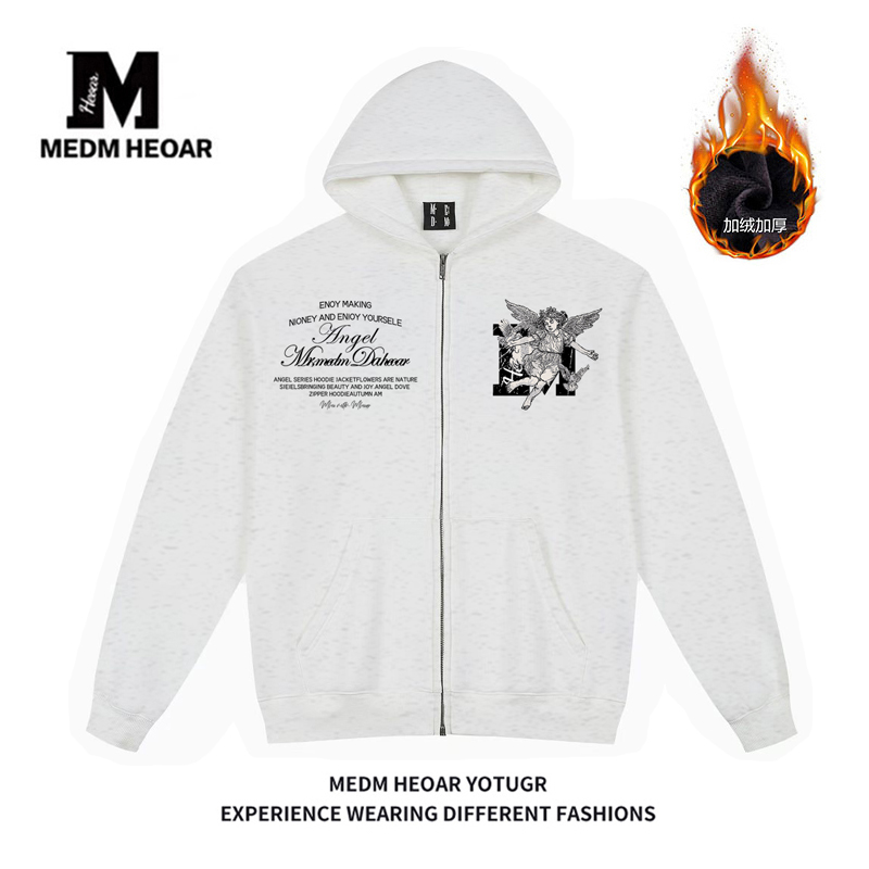 【MEDM】天使和平鸽子拉链卫衣