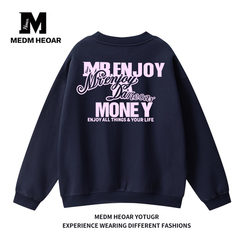 【MEDM】花体字母圆领无帽卫衣