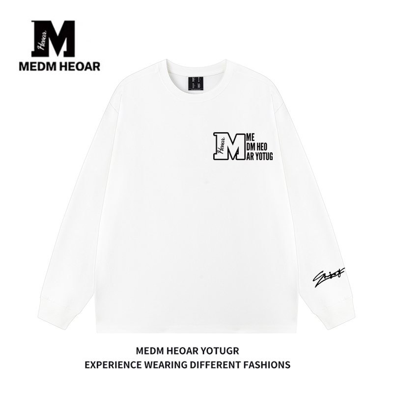 【MEDM】基础款刺绣LOGO长袖T恤
