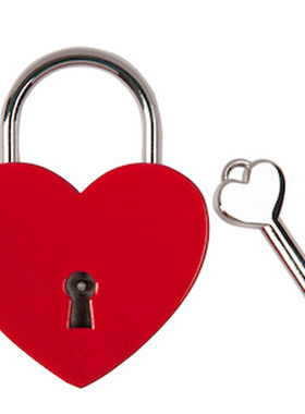 心形锁爱心小挂锁箱包锁红银生日送礼情人节礼物大45*58MM玫瑰金