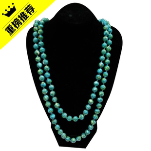 复古手串男女佛珠配饰欧美七彩松石毛衣链长款百搭秋冬项链挂件