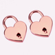 玫瑰金爱心锁 饰挂锁锁头小锁 七夕礼物小挂锁五金配件挂饰箱包装