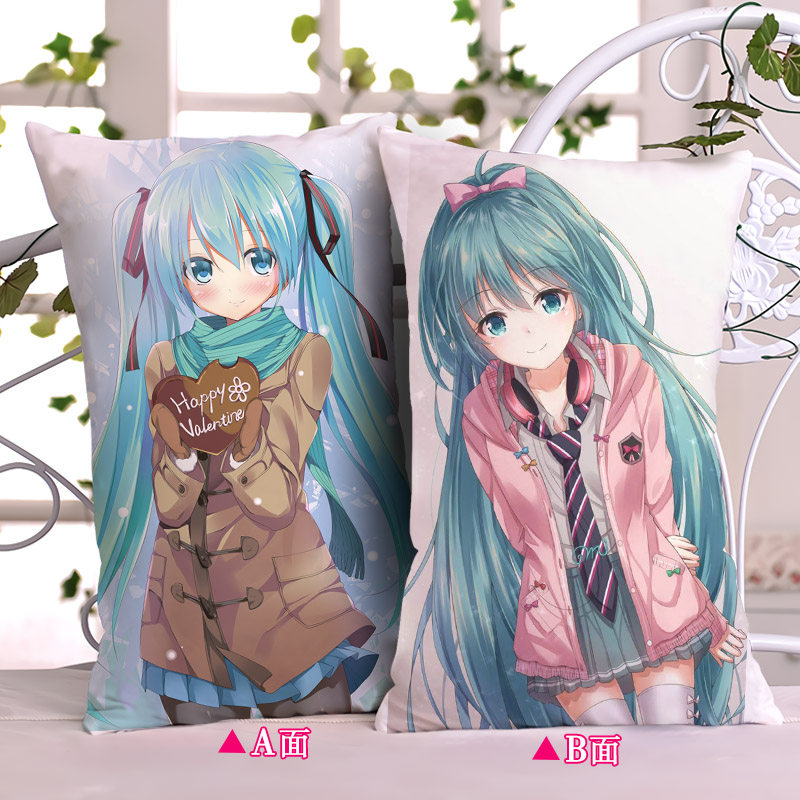 动漫抱枕V家初音Miku 双面含枕芯可定制 二次元周边靠枕枕头礼物