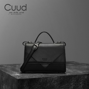 女斜挎包百搭通勤新款 Cuud真皮小方包2025品牌手提小包流行時(shí)尚