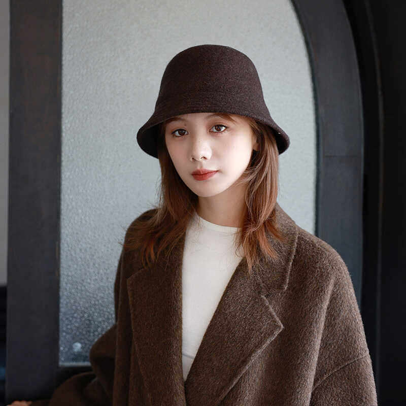 高品质简约纯羊毛渔夫帽显脸小气质百搭纯色盆帽保暖厚实渔夫帽女,服饰配件/皮带/帽子/围巾,帽子,淘宝优惠券,粉丝福利购,淘宝优惠卷