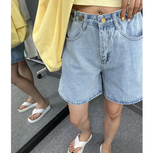 2026夏季新款百搭可调节腰口独特设计宽大卷裤腿阔腿牛仔裤女