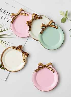 ins风马卡龙树脂小碟杯垫托盘