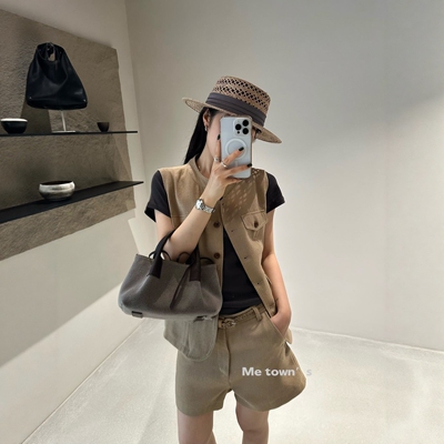 韩版显瘦立领中式马甲短裤套装